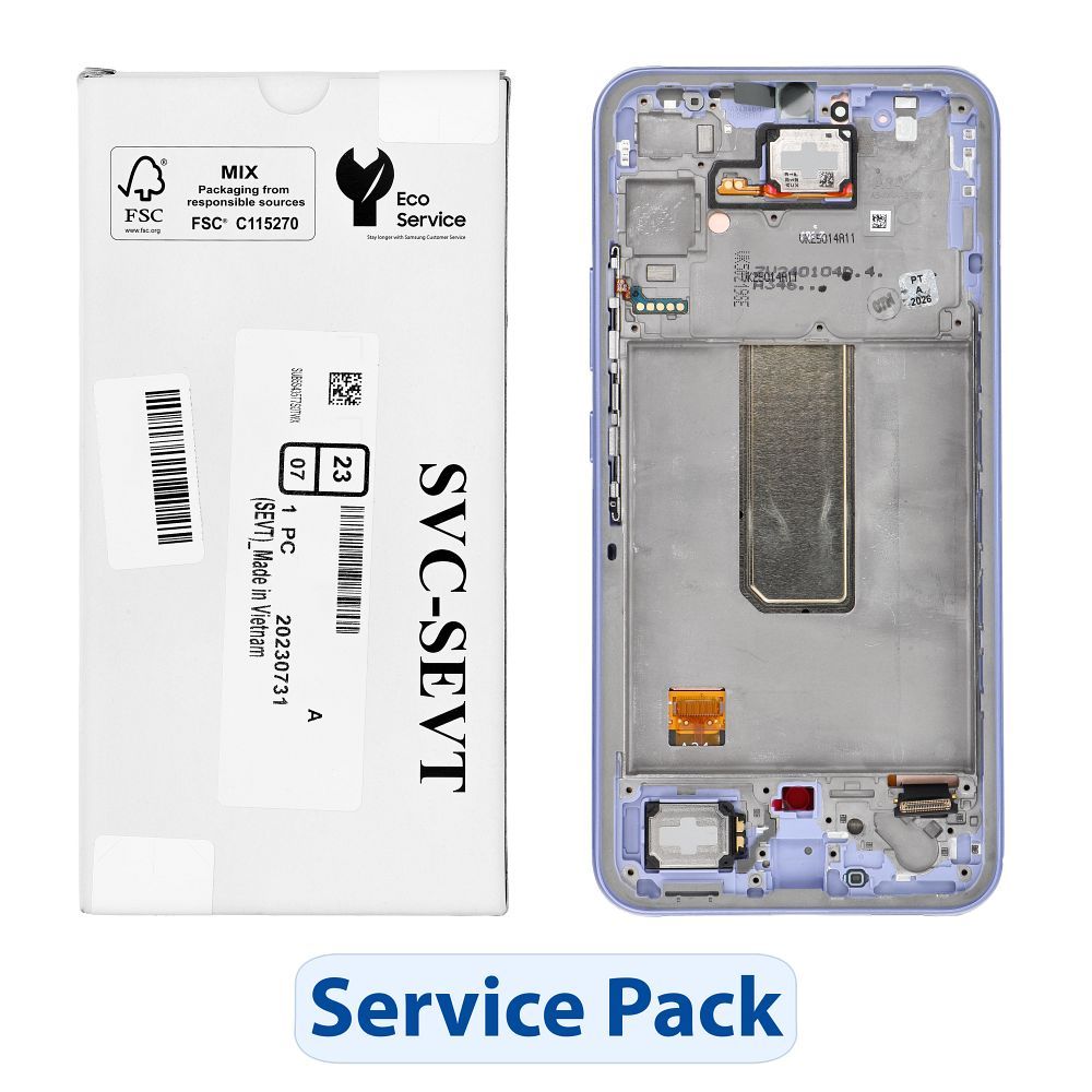 ServicePack LCD displejs SAMSUNG A34 5G A346B violets GH82-31200D