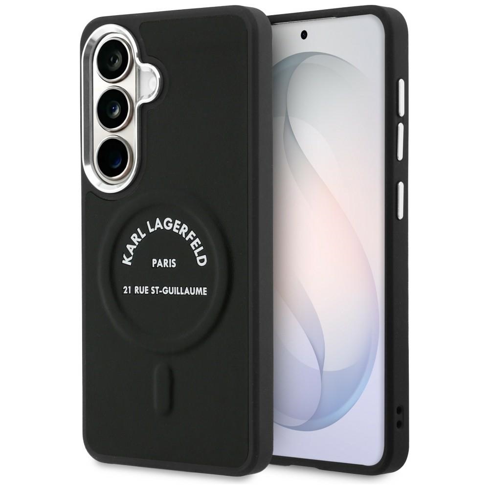 Karl Lagerfeld maciņš Embossed Ring RSG Logo MagSafe Samsung Galaxy S26 melns