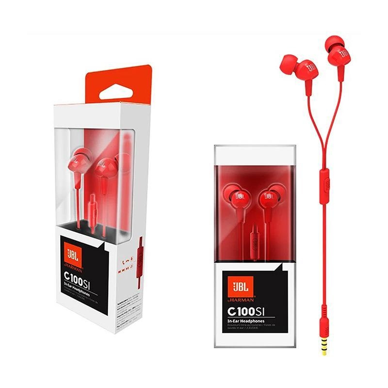 Austiņas JBL C100SI sarkanas