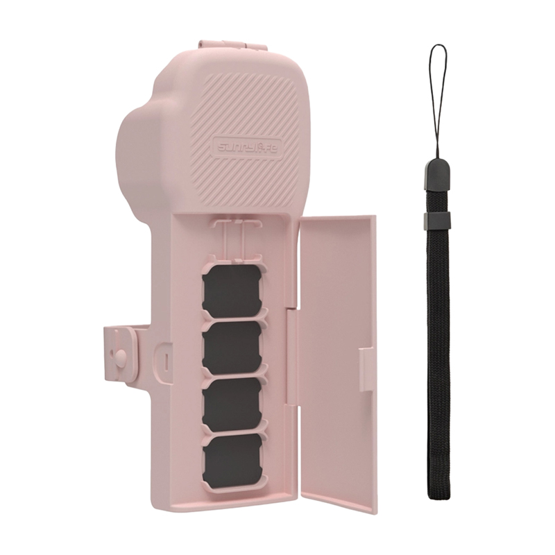 Sunnylife aizsargmaciņš ar siksniņu un šņori Osmo Pocket 3 (rozā)