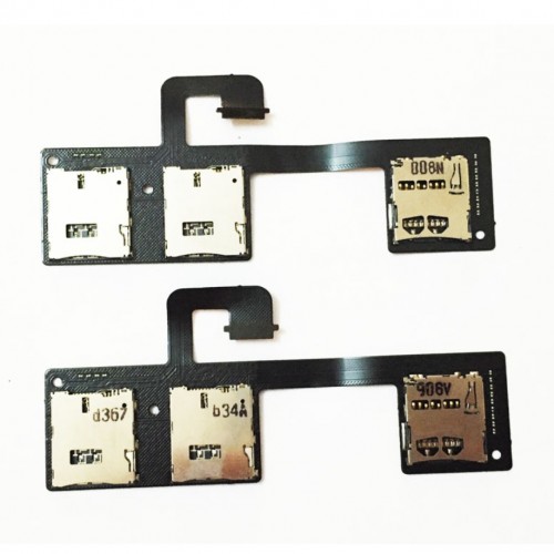 SIM Card Socket / Contacts Saderīgs ar HTC One M7 Ar Flex Original