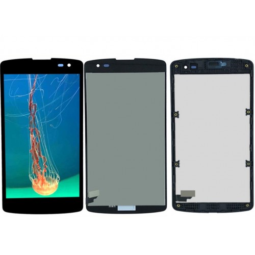 LCD Displejs Saderīgs ar LG D290n L Fino ar frame Melns HQ