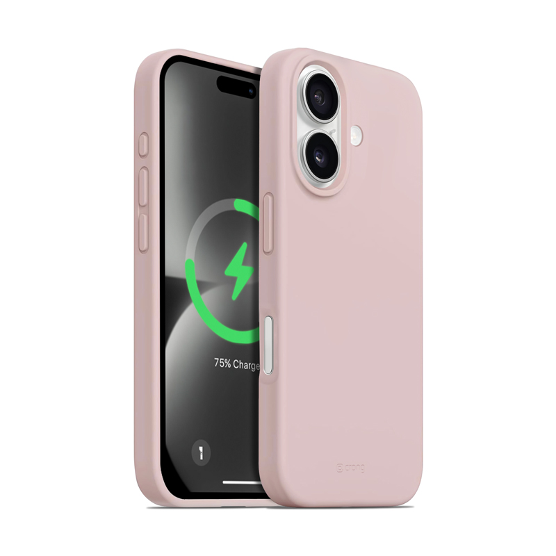 Crong Color Cover Magnetic - iPhone 16 MagSafe maciņš (sand rozā)