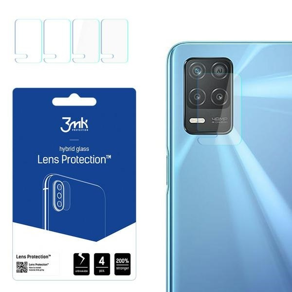 3MK FLEXIBLE GLASS LENS hibrīda stikls PROTECT REALME 8 5G priekš 4 gab. kamerai