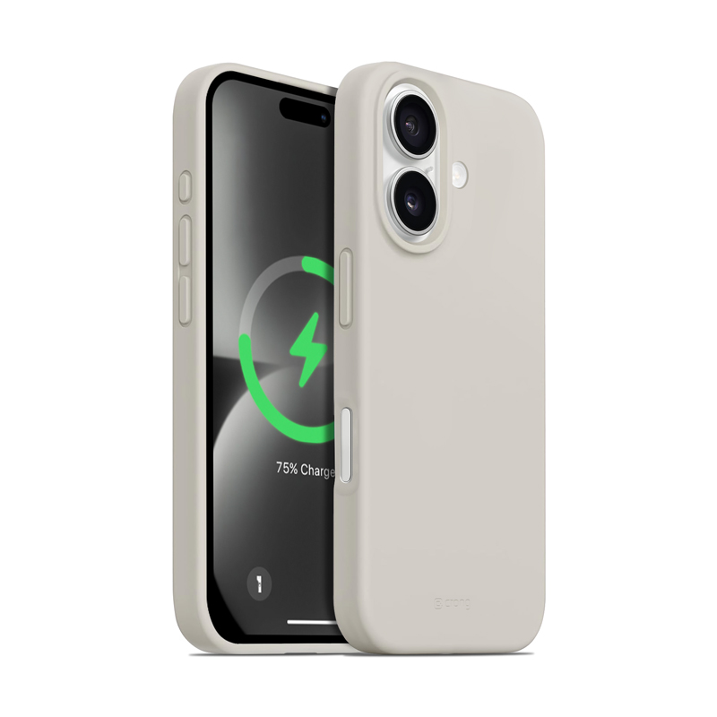 Crong Color Cover Magnetic - iPhone 16 MagSafe maciņš (Stone smilšu)