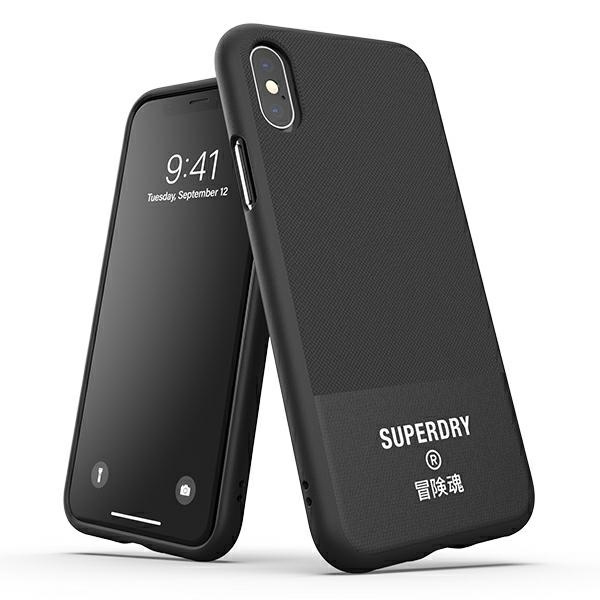 SuperDry Formēts Canvas iPhone X/Xs Maciņš melns 41544