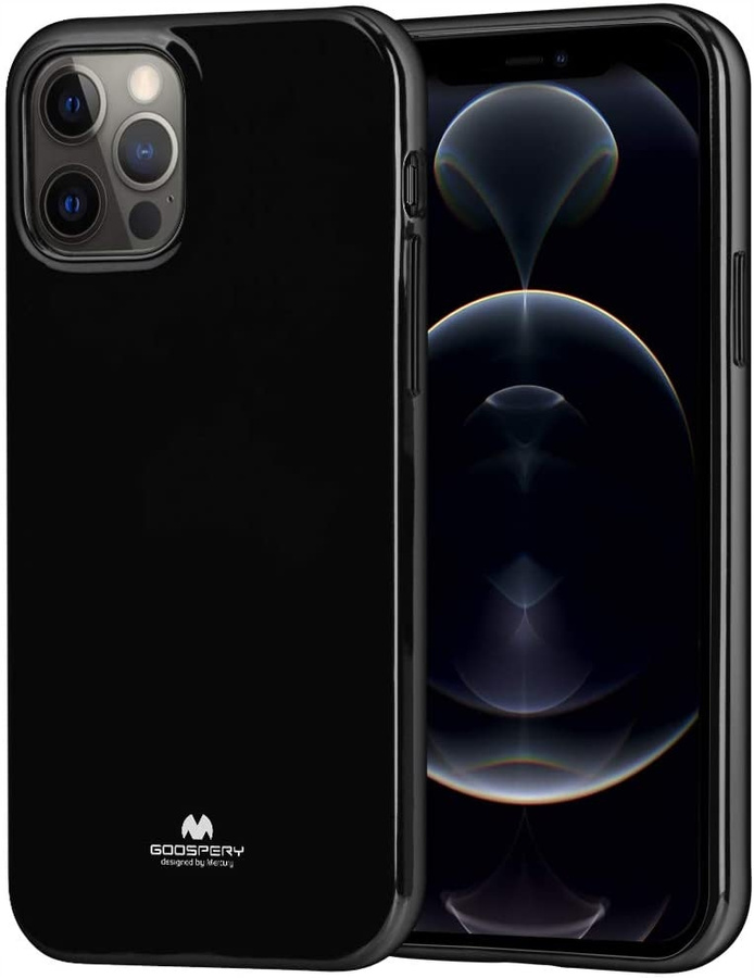 MERCURY JELLY maciņš melns IPHONE 12 PRO MAX