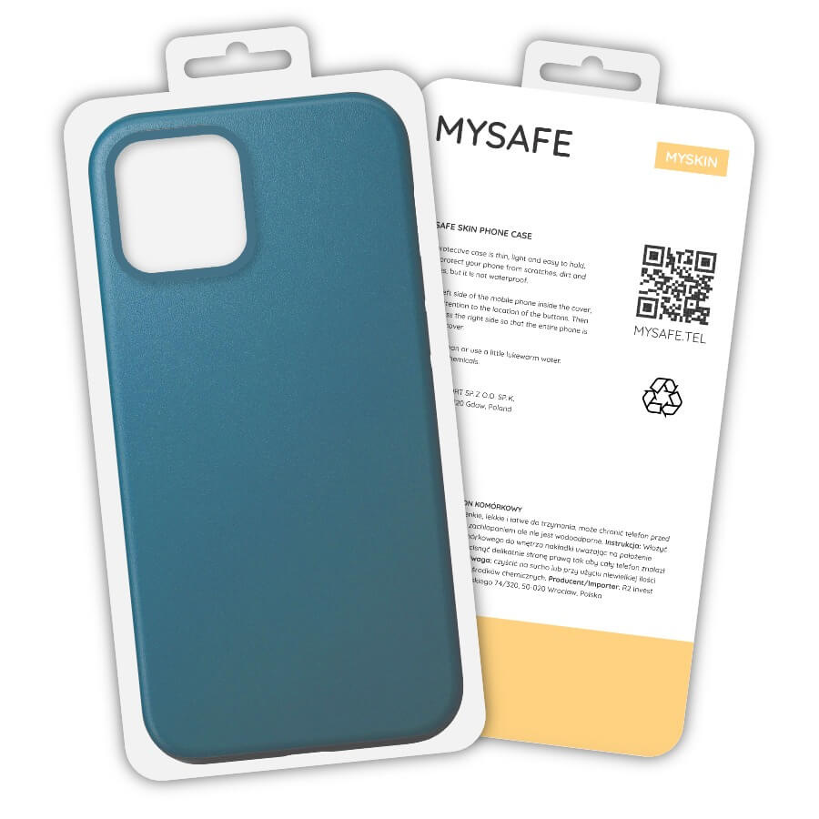 MYSAFE Maciņš SKIN IPHONE 12 PRO MAX zils BOX