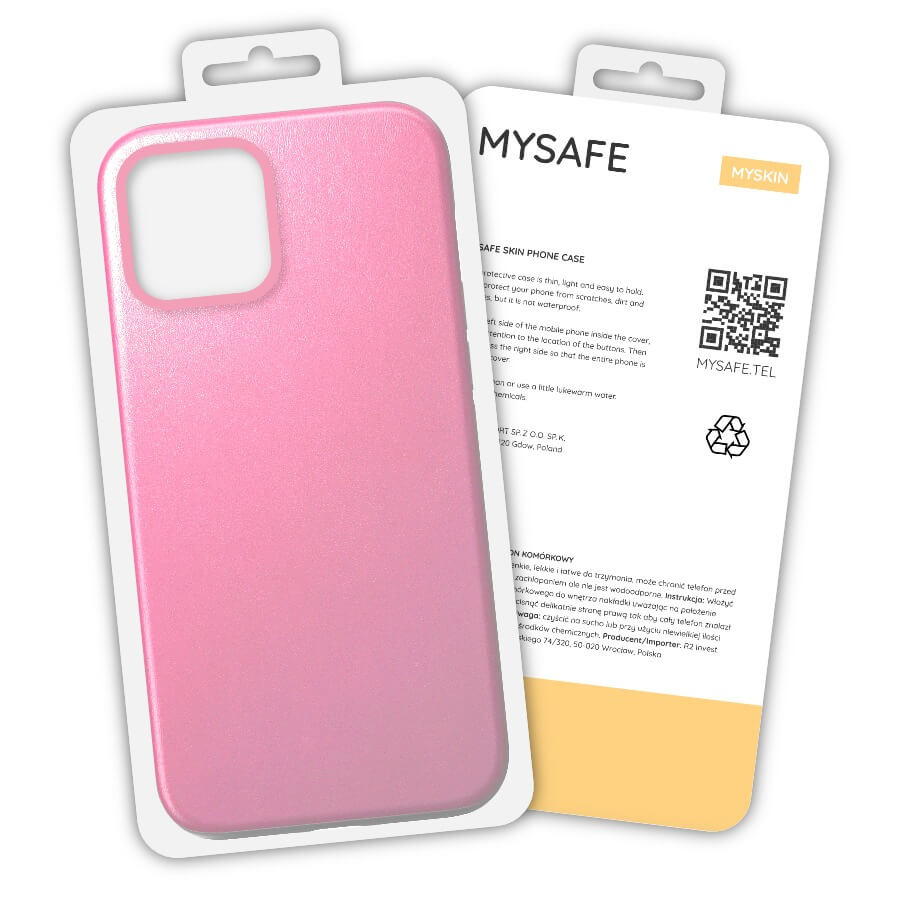 MYSAFE Maciņš SKIN IPHONE 12 PRO MAX LIGHT rozā BOX