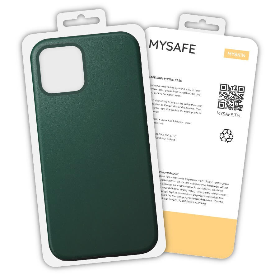 MYSAFE Maciņš SKIN IPHONE 12 PRO MAX zaļš BOX