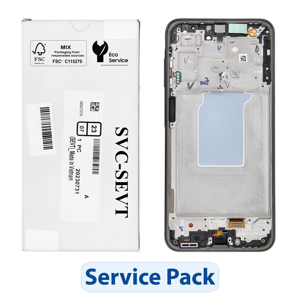 ServicePack LCD displejs SAMSUNG A26 5G A266B melns GH82-37049A