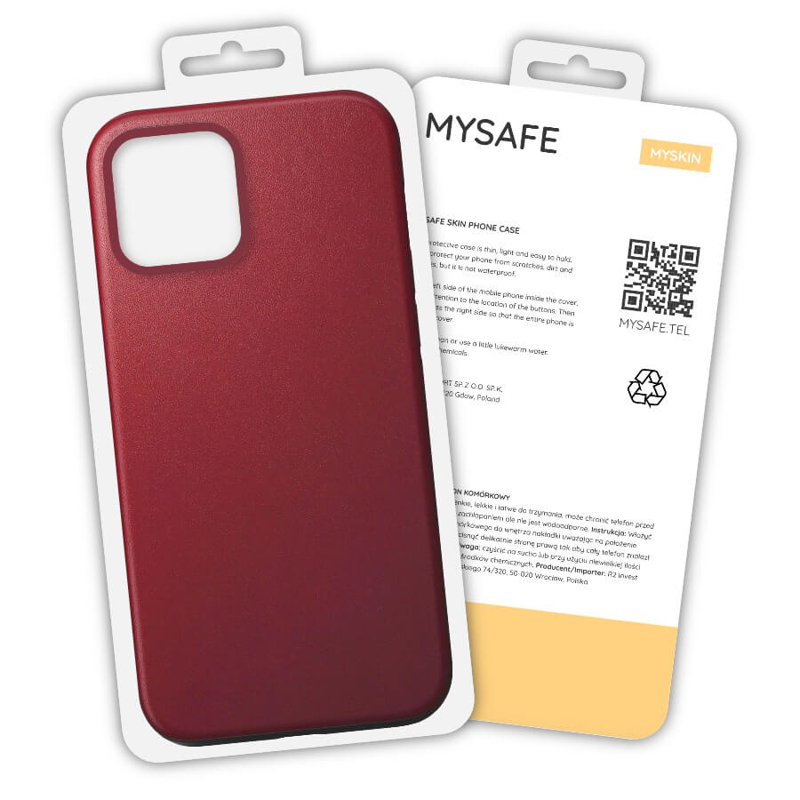 MYSAFE Maciņš SKIN IPHONE 13 MINI bordo BOX