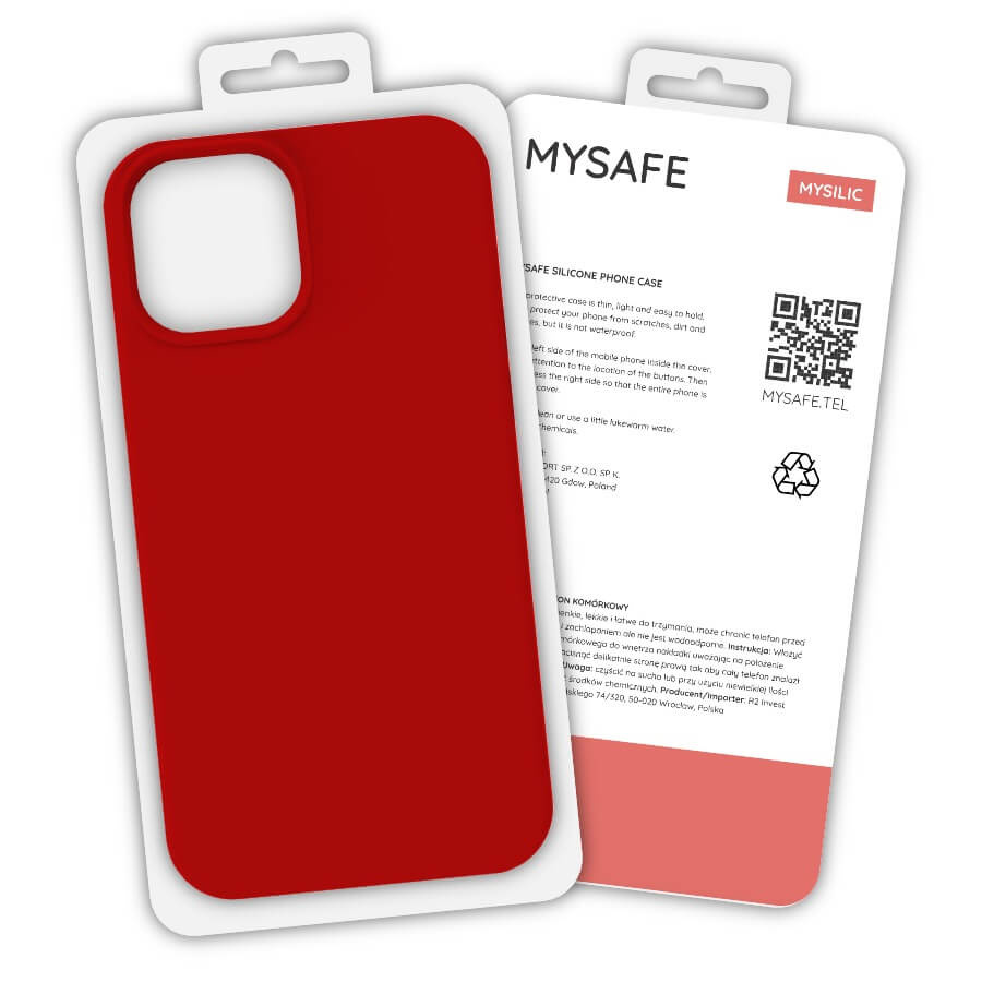 MYSAFE silikona Maciņš IPHONE 13 MINI sarkans BOX