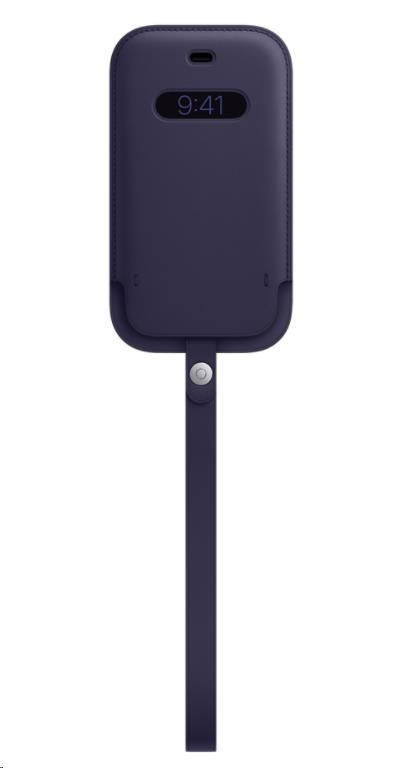 APPLE ādas maciņš MK093ZM/A/maciņš IPHONE 12 MINI DEEP violets atvērts iepakojums