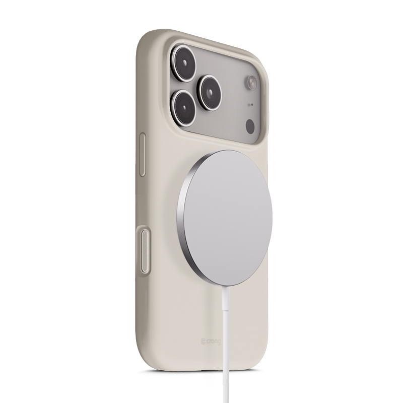 Crong Color Cover Magnetic - maciņš MagSafe iPhone 17 Pro (stone smilšu)