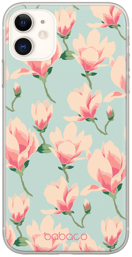 Maciņš ar apdruku BABACO FLOWERS 016 IPHONE 13 PRO MAX piparmētras