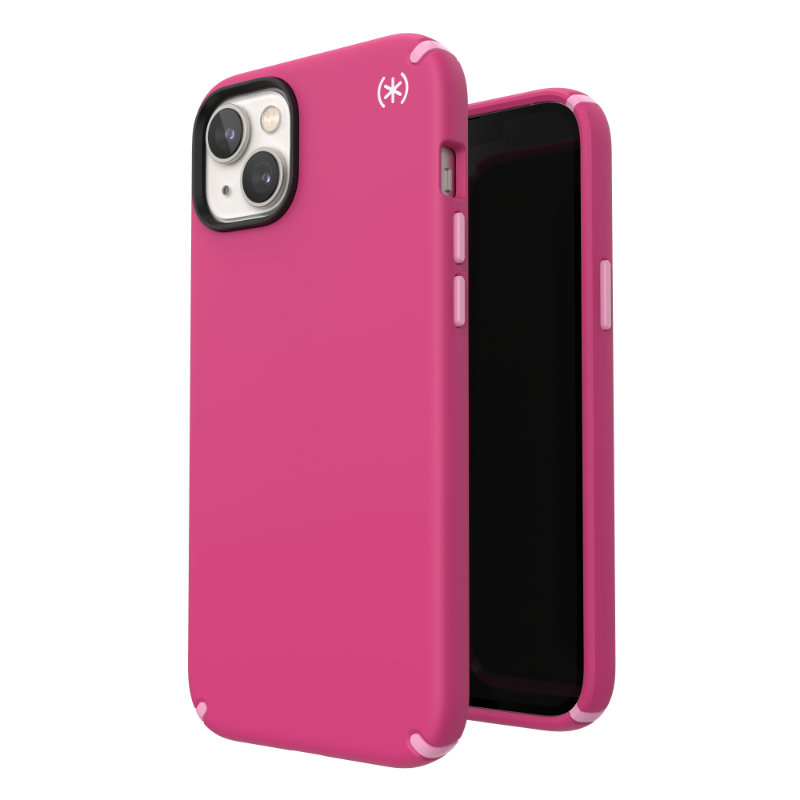 Speck Presidio2 Pro - Antibacterial iPhone 15 Plus / 14 Plus maciņš (Digitalpink / Blossompink / balts)