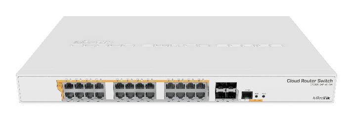 Switch|MIKROTIK|Type L3|Rack|24x10Base-T / 100Base-TX / 1000Base-T|4xSFP+|1xRJ45|CRS328-24P-4S+RM