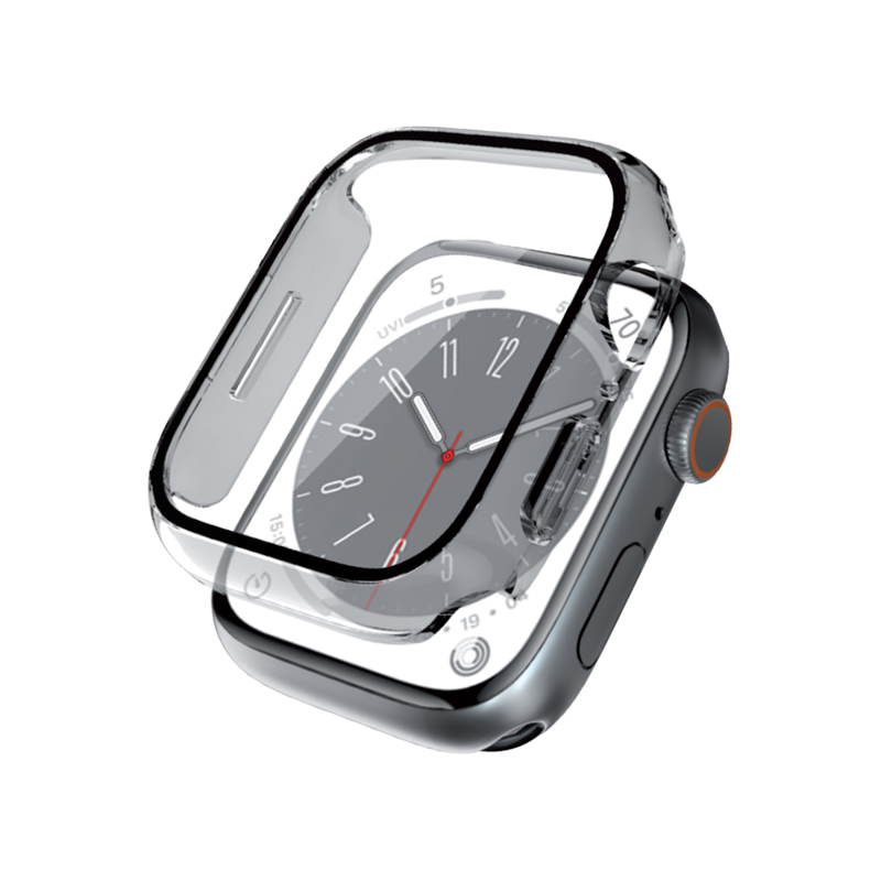 Crong Hybrid Watch maciņš - maciņš with Glass Apple Watch 44mm (Clear)