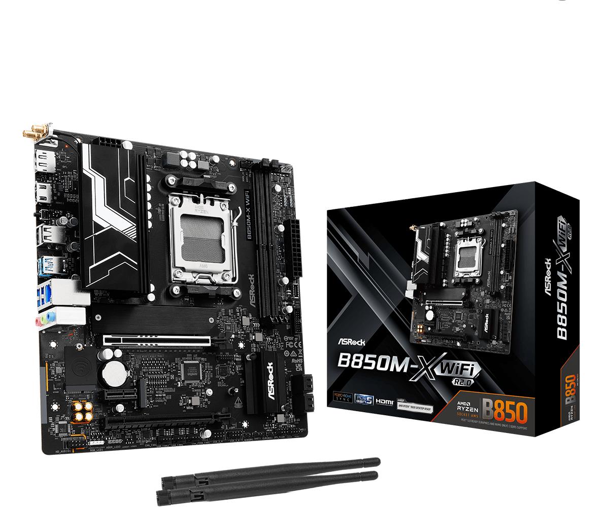 Mātesplate ASROCK AMD B850 SAM5 Micro-ATX DDR5 2 sloti