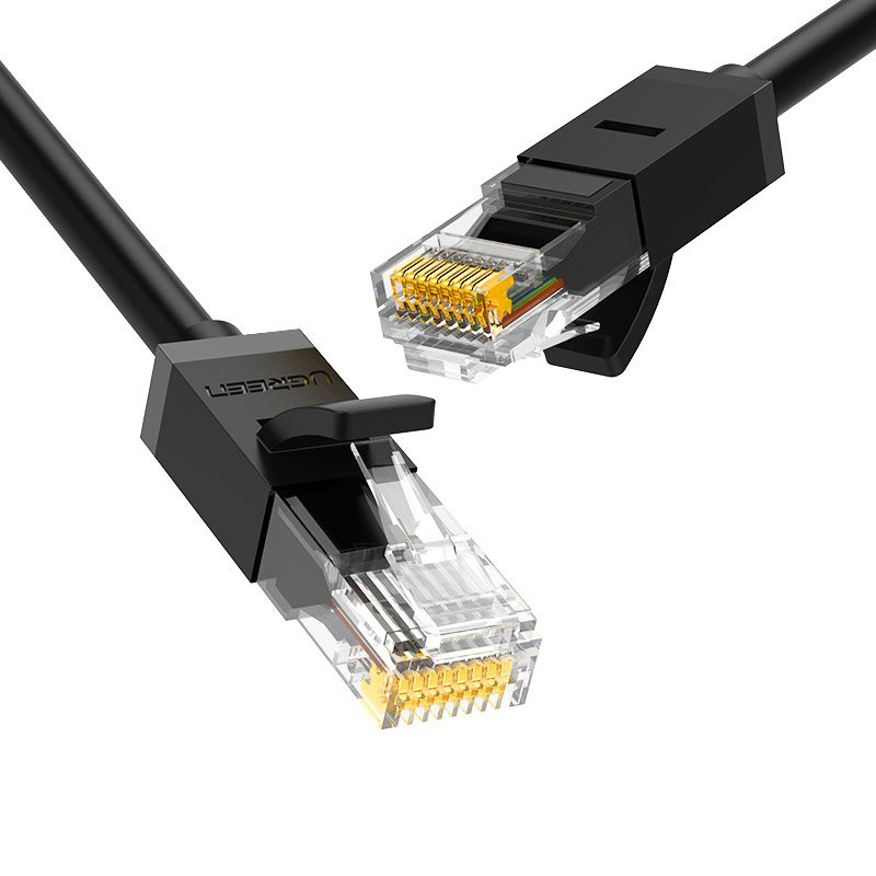 UGREEN kabelis interneta tīkla kabelis ETHERNET PATCHCORD RJ45 CAT 6 UTP 1000MBPS 2M melns (20160)