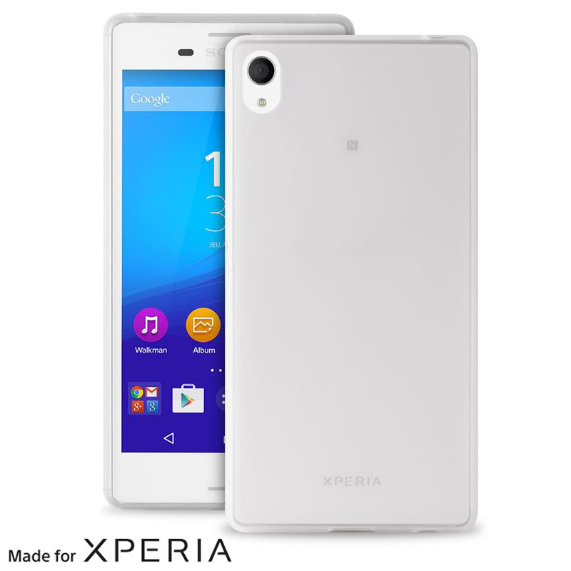 PURO Ultra Slim "0.3" Cover MFX - maciņš set + foil the Xperia M4 AQUA screen (translucent)