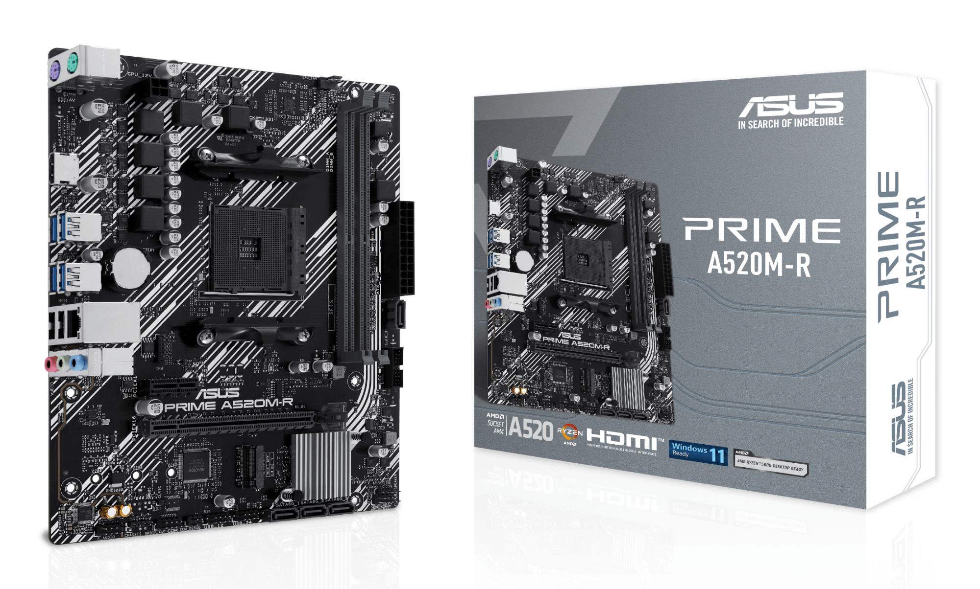 Mātesplate ASUS Prime A520M-R AMD A520 SAM4 DDR4 Micro-ATX