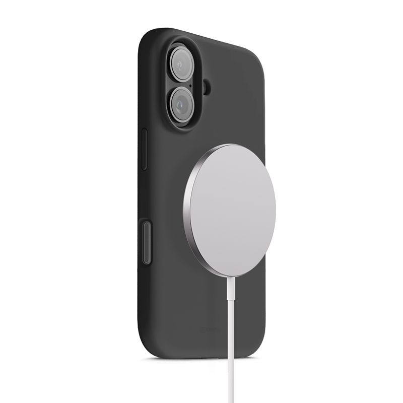 Crong Color Cover Magnetic - MagSafe iPhone 17 maciņš (melns)