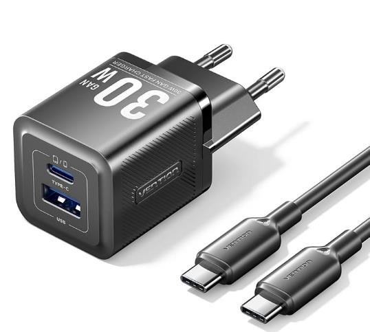 Tīkla lādētājs USB ar kabeli 30W 2 portu Vention