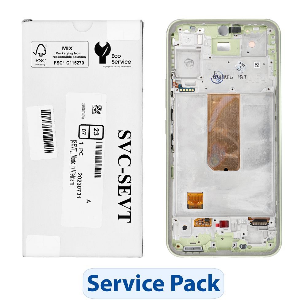 ServicePack LCD displejs SAMSUNG A54 5G A546B zaļš GH82-31231C