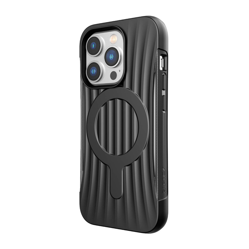 Raptic X-Doria Clutch viedtālruņa apvalks iPhone 14 Pro ar Magnētisko melnu aizmugurējo pārklājumu