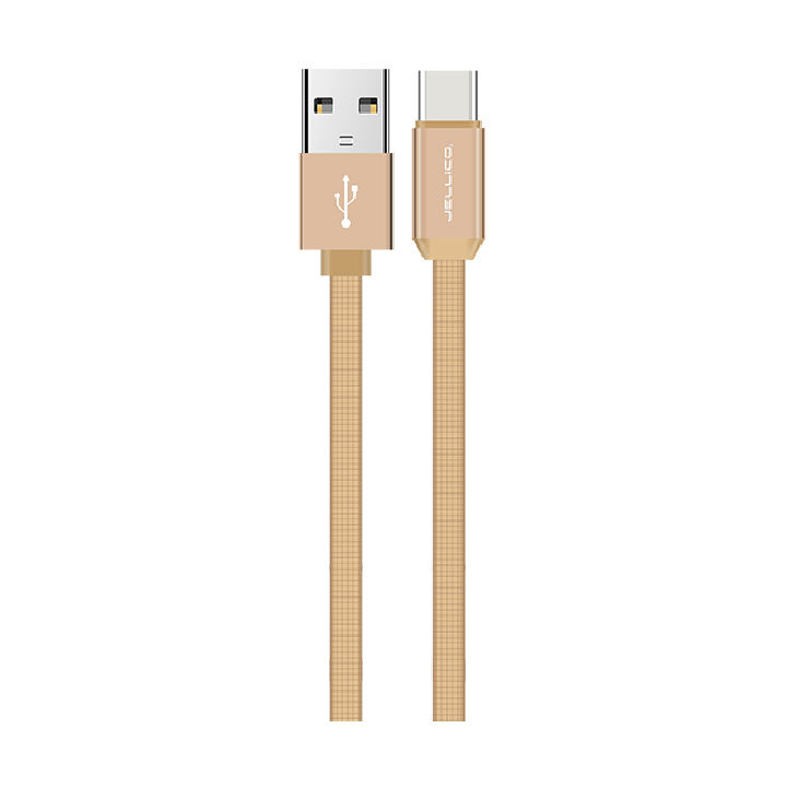 JELLICO USB KABELIS -YC-15 3.1A MICRO-USB 1M ZELTA