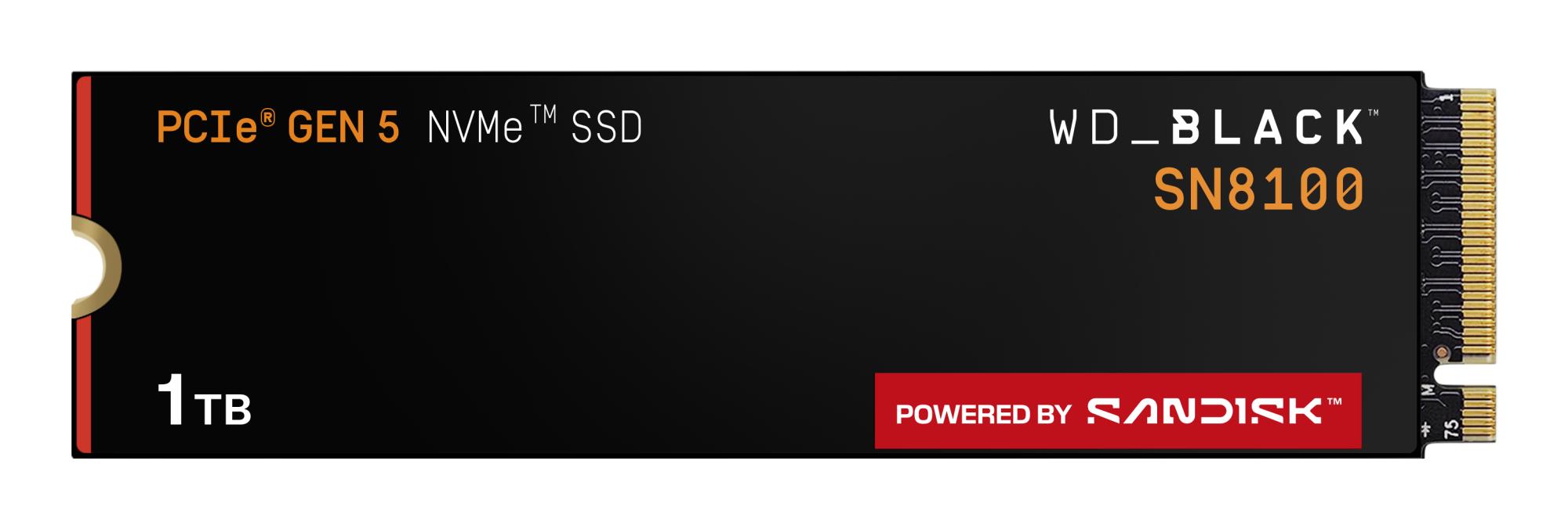 SSD disks SANDISK Black SN8100 1TB PCIe 5.0 NVMe M.2