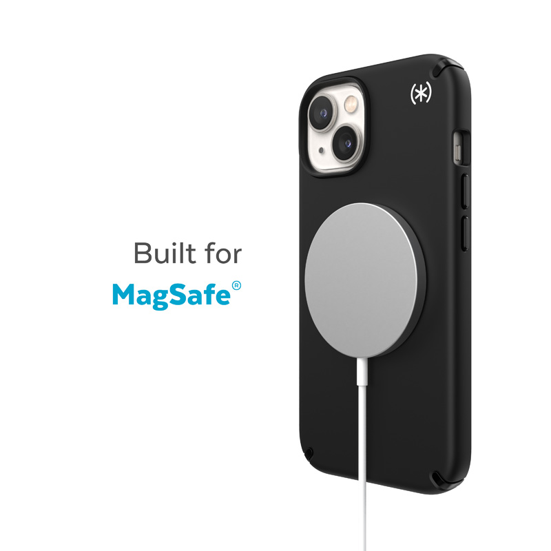 Speck Presidio2 Pro MagSafe - Antibacterial iPhone 15 Plus / 14 Plus maciņš (melns / melns / balts)