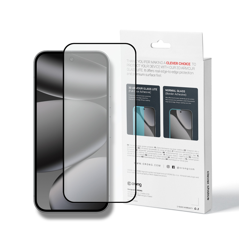 Crong 3D Armour Glass Lite - Full līme Tempered Glass Google Pixel 9 Pro XL / 10 Pro XL