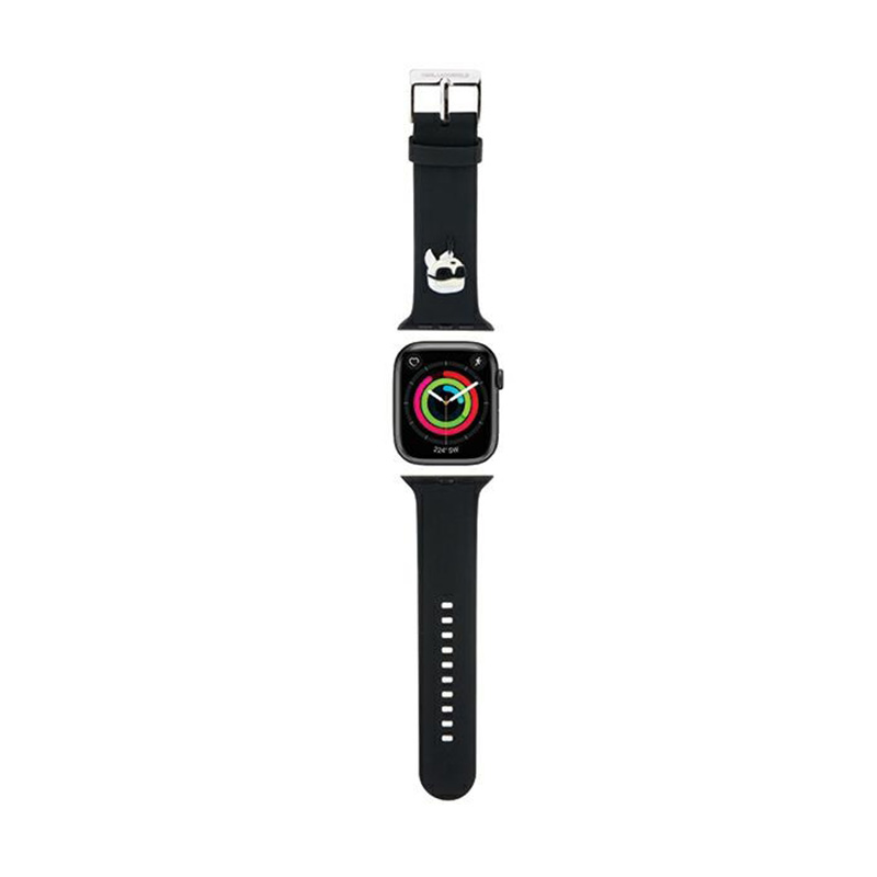 Karl Lagerfeld 3D Rubber Karl Head siksniņa for Apple Watch 38/40/41mm - melns