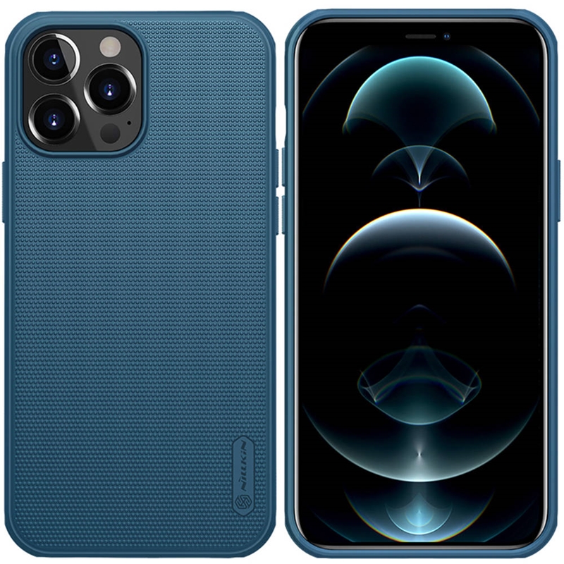Nillkin Super Frosted Shield Pro izturīgs vāciņš iPhone 13 Pro Max - zils