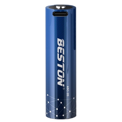 Rechargeable 18650 Baterija ar USB-C Port, 3.7V, 2000mAh, Li-Ion