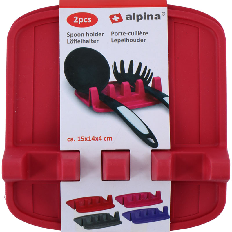 Alpina - Spoon turētājs / kitchen utensil turētājs 2 psc (sarkans)