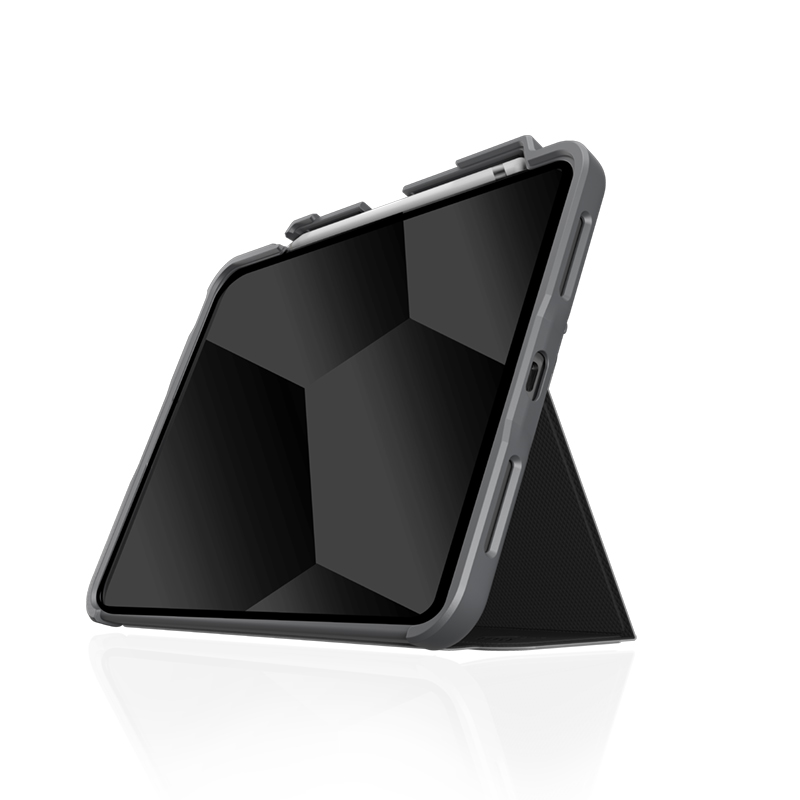 STM Dux Plus - Rugged maciņš iPad 11" (2025) / 10.9" (2022) MIL-STD-810G with Apple Pencil turētājs (melns) EDU/COM Version