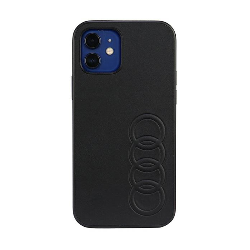 Audi sintētiskās ādas viedtālruņa apvalks iPhone 11 Pro 5.8" melns/melns cietais apvalks AU-TPUPPCIP11-TT/D1-BK