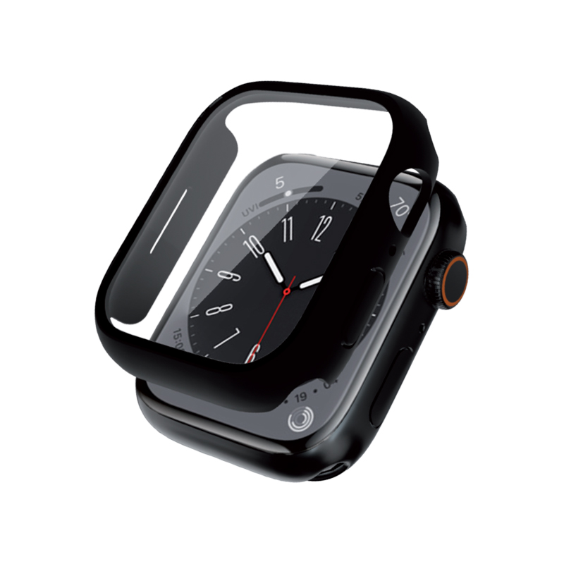 Crong Hybrid Watch maciņš - maciņš with Glass Apple Watch 41mm (melns)