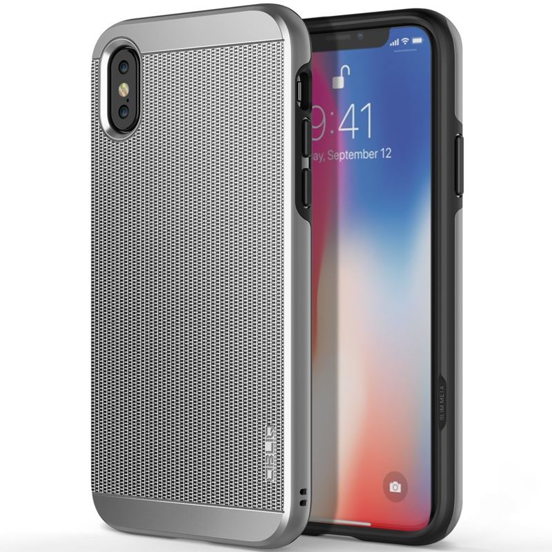Obliq Slim Meta - maciņš iPhone Xs / X (Satin sudrabs)