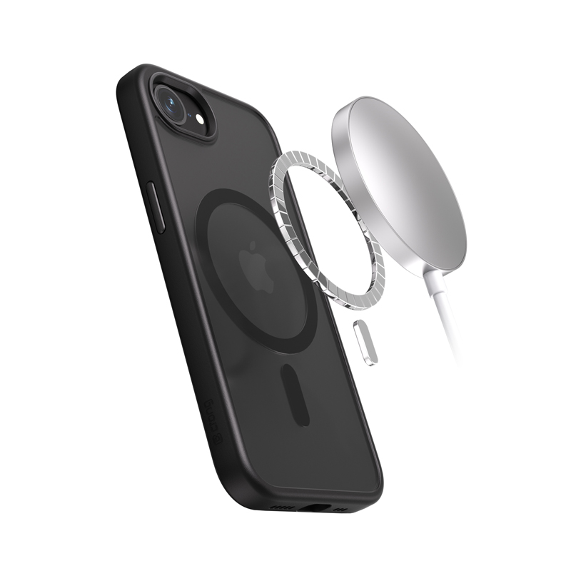 Crong Hybrid Frost MAG Cover - iPhone 17e / 16e MagSafe maciņš (melns)