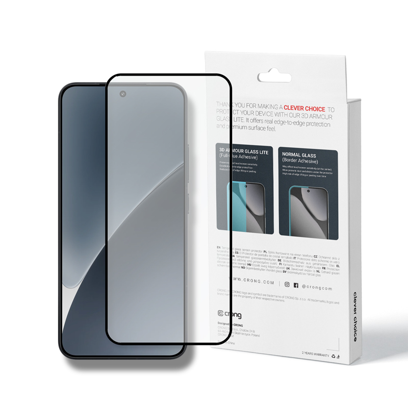 Crong 3D Armour Glass Lite - Full līme Tempered Glass Xiaomi 15