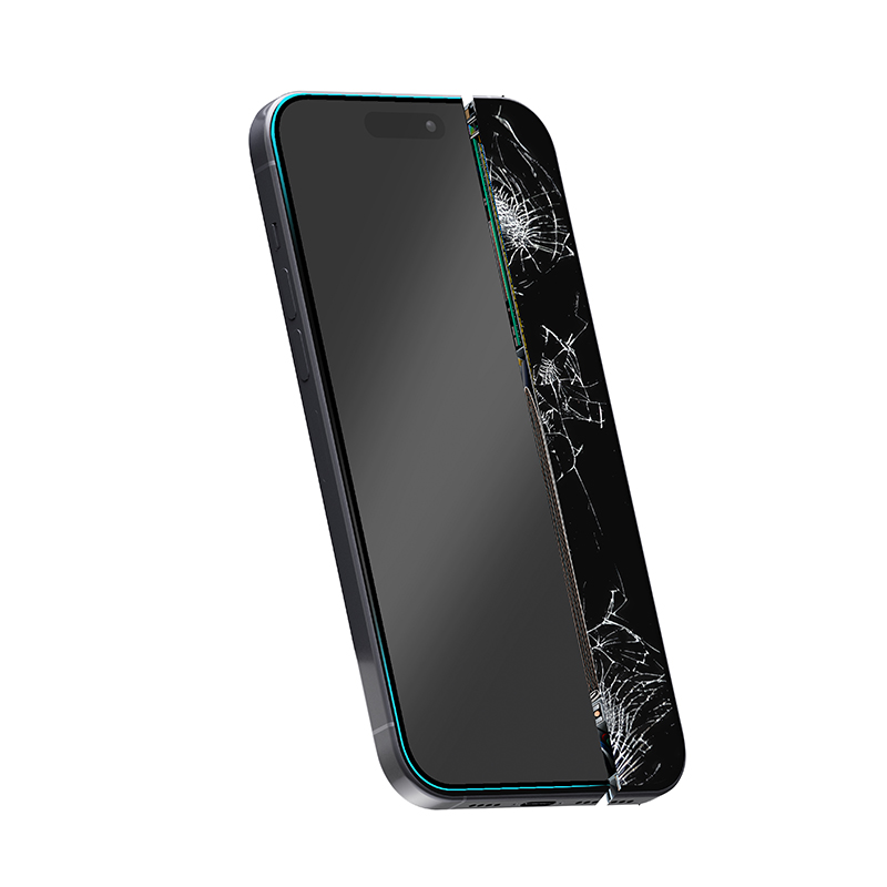 Crong 7D Nano elastīgs Glass - Unbreakable 9H hybrid glass the entire iPhone 14 Pro screen