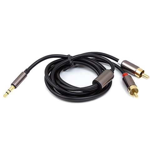 Audio Kabelis 3.5mm - 2x RCA, 1 m