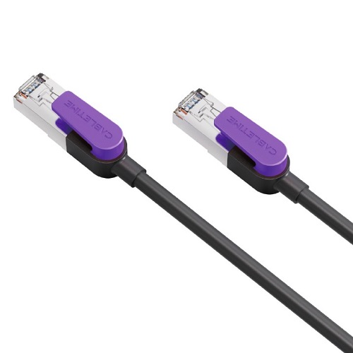 Kabelis Cat8 S/STP, 10m, melns