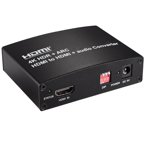 HDMI audio ekstraktors, HDMI uz HDMI + audio, 4K 60Hz