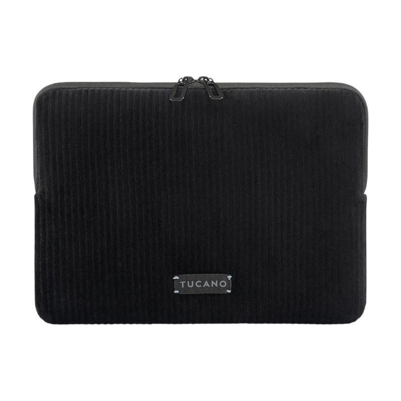 TUCANO Velluto 2 - maciņš MacBook Air 13" (M4/M3/M2/M1/2025-2018) / Pro 13" / Laptop 12" (melns)